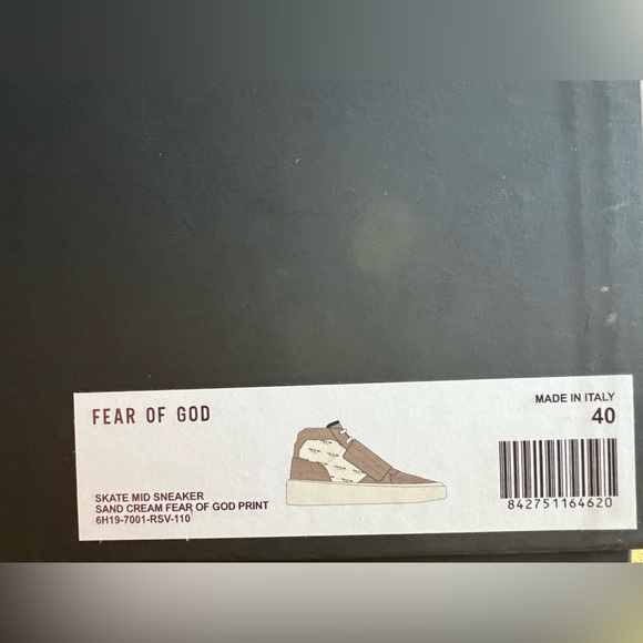 Essentials Fear Of God logo high-top sneakers luxe skate Mid Collection US 7 /40 - Picture 13 of 16